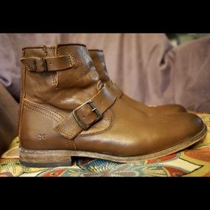 Frye Womens Tyler Engineer Boot- Cognac size 11 (worn one)